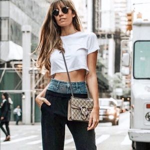 Bershka - Tailored pants with denim detail